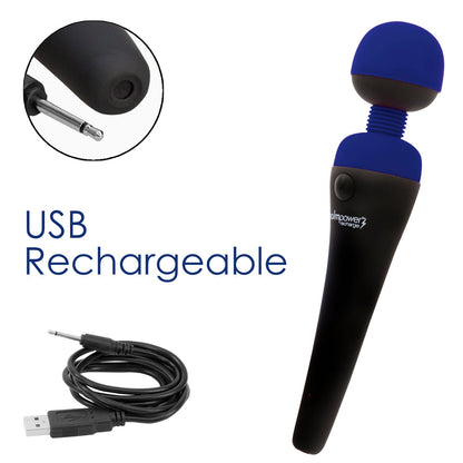 PALMPOWER MASSAGER USB RECHARGEABLE BLUE
