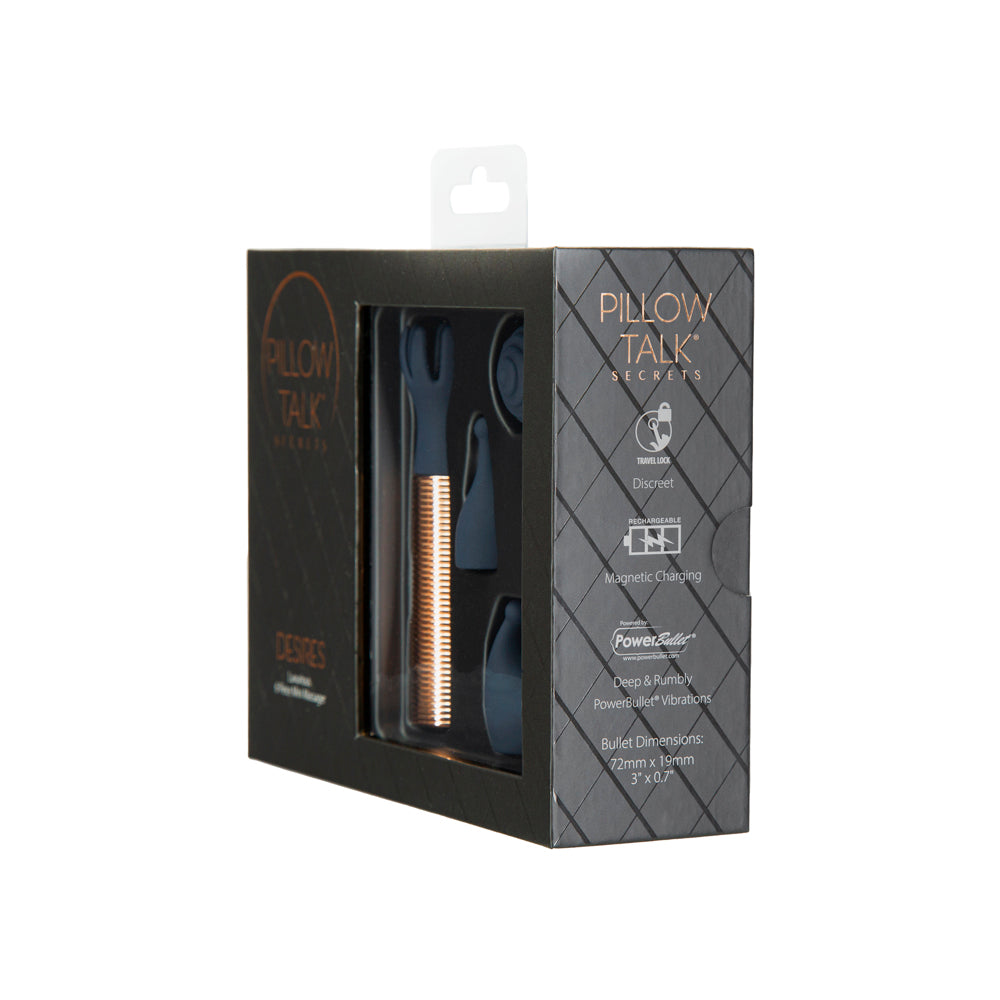 BMS - PILLOW TALK SECRETS DESIRES 6-PIECE SILICONE MINI MASSAGER SET NAVY