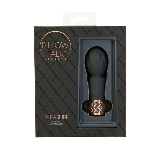 PILLOW TALK SECRETS PLEASURE RECHARGEABLE CLITORAL VIBRATOR WAND BLACK