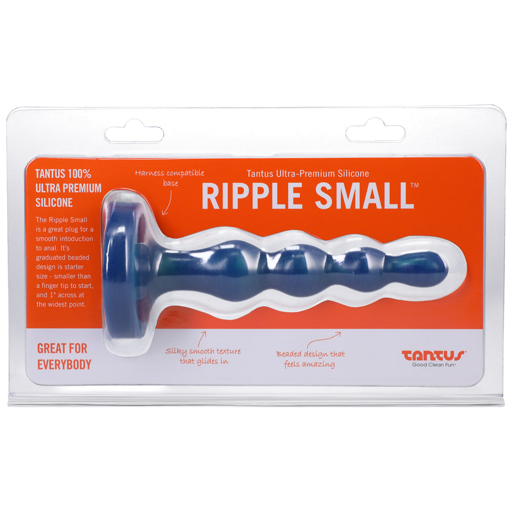 TANTUS RIPPLE SMALL 8 IN. ANAL BEADS DILDO FIRM MALACHITE