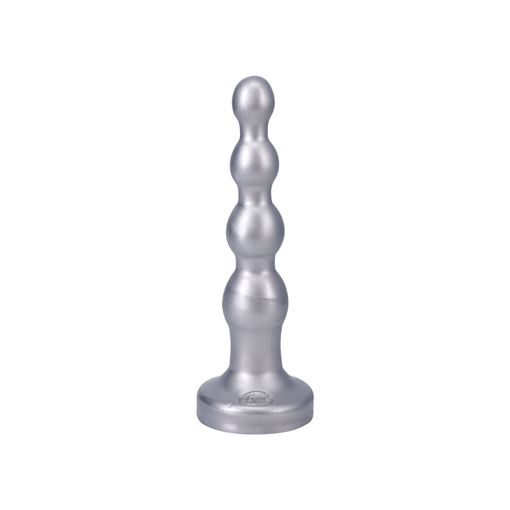 TANTUS - RIPPLE LARGE 8 IN. ANAL BEADS DILDO MEDIUM-FIRM SILVER