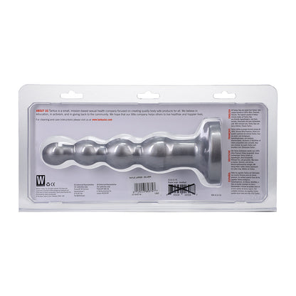 TANTUS - RIPPLE LARGE 8 IN. ANAL BEADS DILDO MEDIUM-FIRM SILVER
