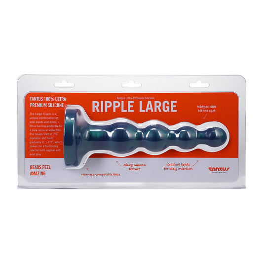 TANTUS - RIPPLE LARGE 8 IN. ANAL BEADS DILDO MEDIUM-FIRM MALACHITE