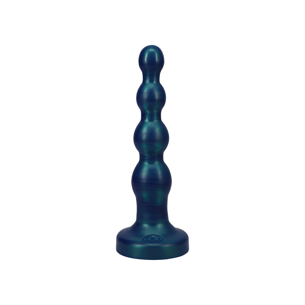 TANTUS - CUENTAS ANALES DILDO GRANDE ONDULADO DE 8 PULGADAS MALACHITE MEDIO-FIRME