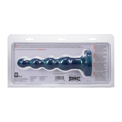 TANTUS - CUENTAS ANALES DILDO GRANDE ONDULADO DE 8 PULGADAS MALACHITE MEDIO-FIRME