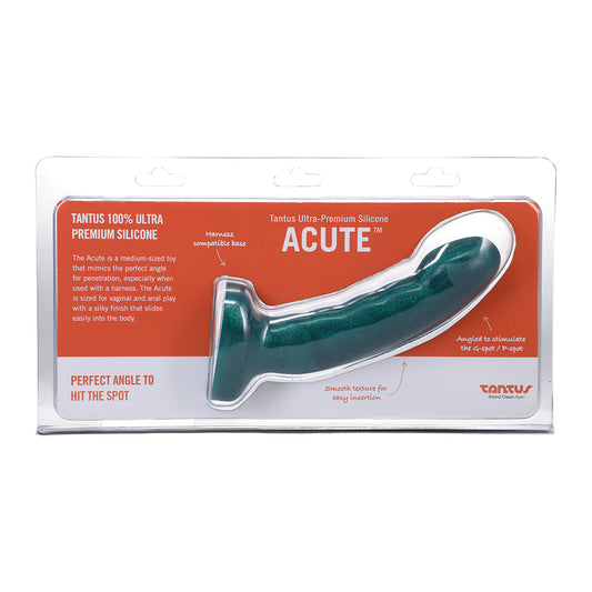 TANTUS - ACUTE 5.5 IN. CURVED DILDO MEDIUM-FIRM EMERALD