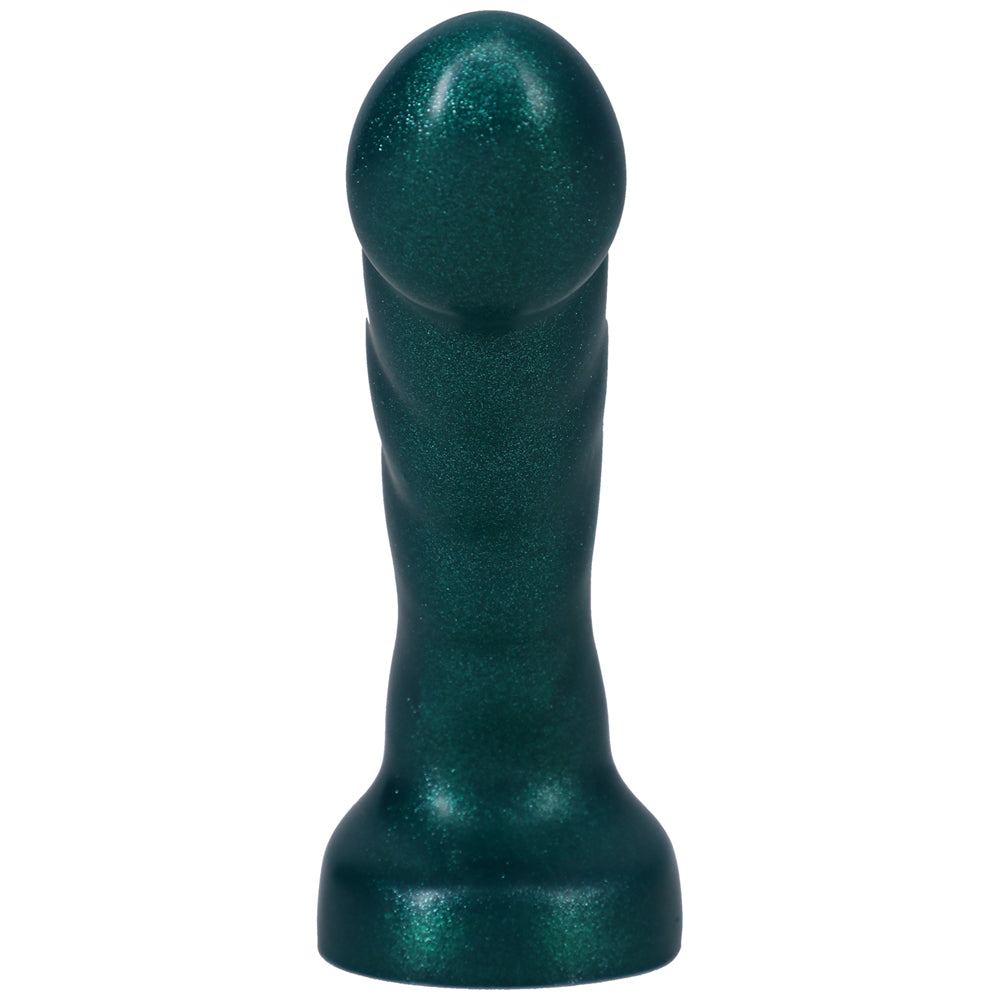 TANTUS ACUTE 5.5 IN. CURVED DILDO MEDIUM-FIRM EMERALD