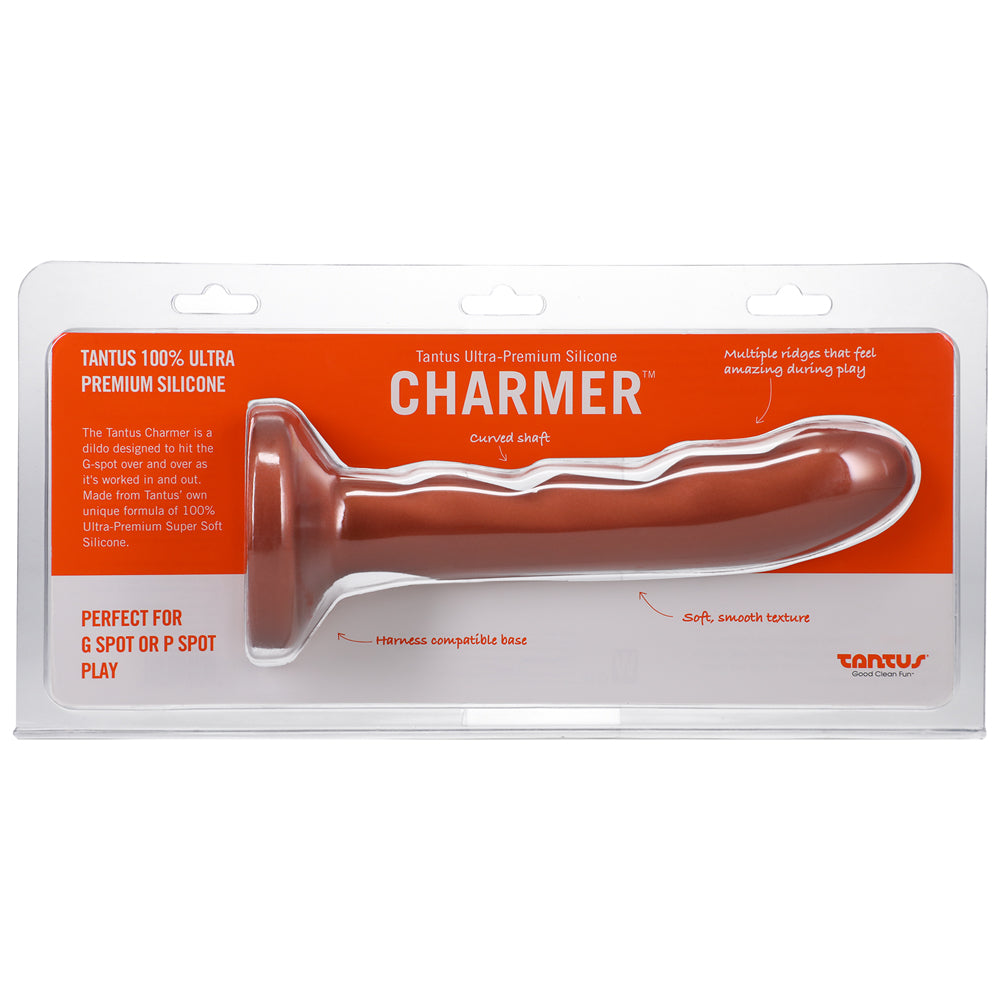 TANTUS CHARMER 8 IN. G-SPOT DILDO FIRM COPPER