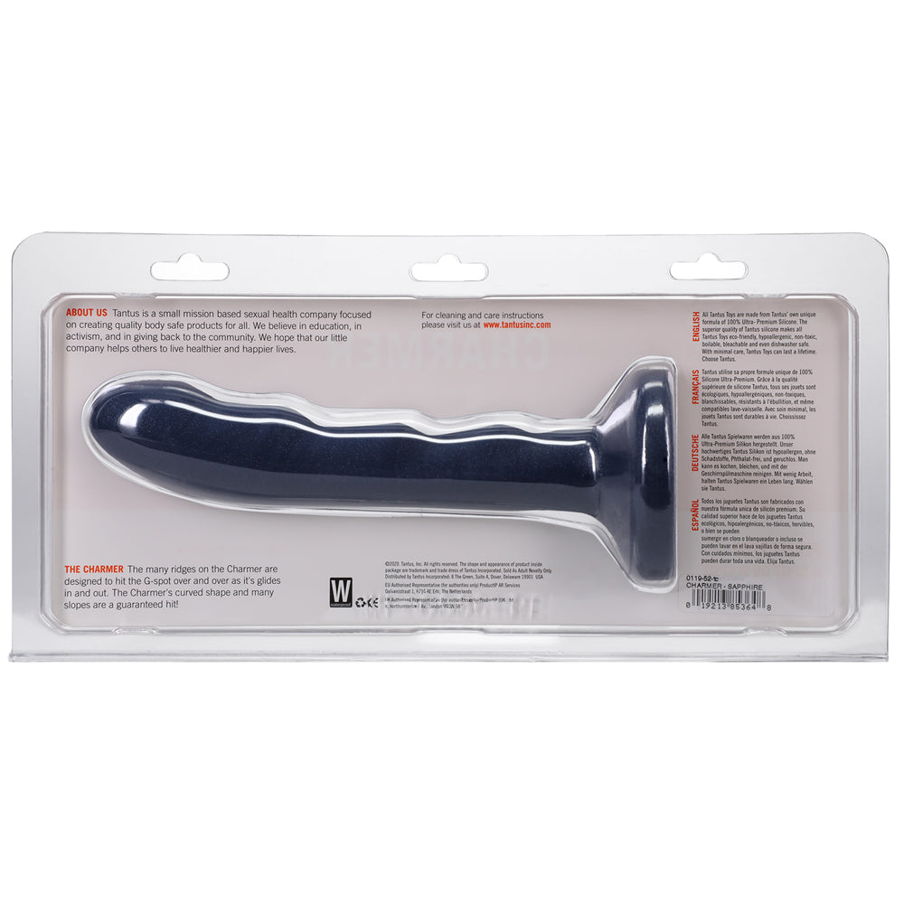 TANTUS CHARMER 8 IN. G-SPOT DILDO SAPPHIRE