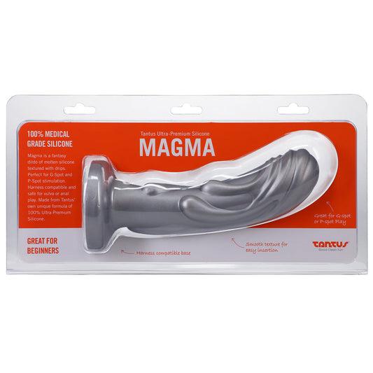 TANTUS MAGMA 7 IN. FANTASY DILDO MEDIUM-FIRM SILVER
