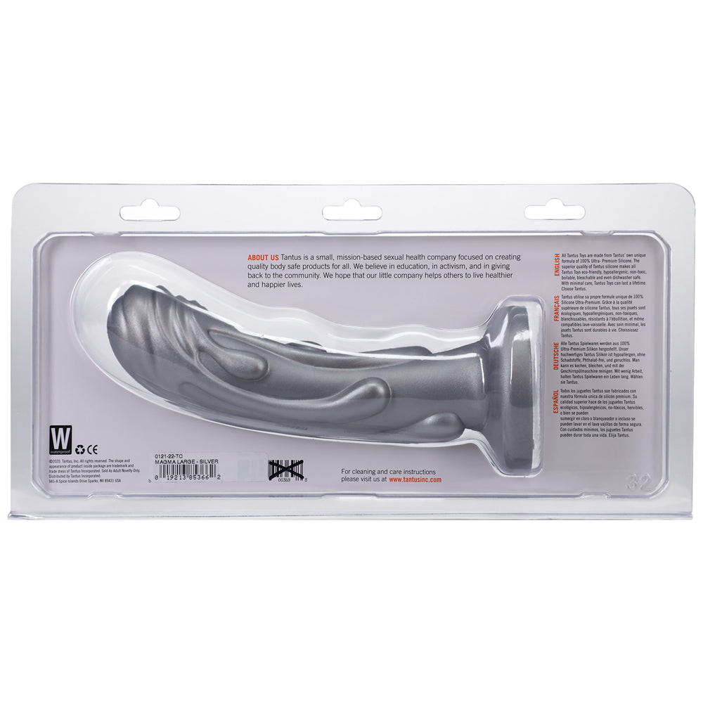 TANTUS MAGMA 7 IN. FANTASY DILDO MEDIUM-FIRM SILVER