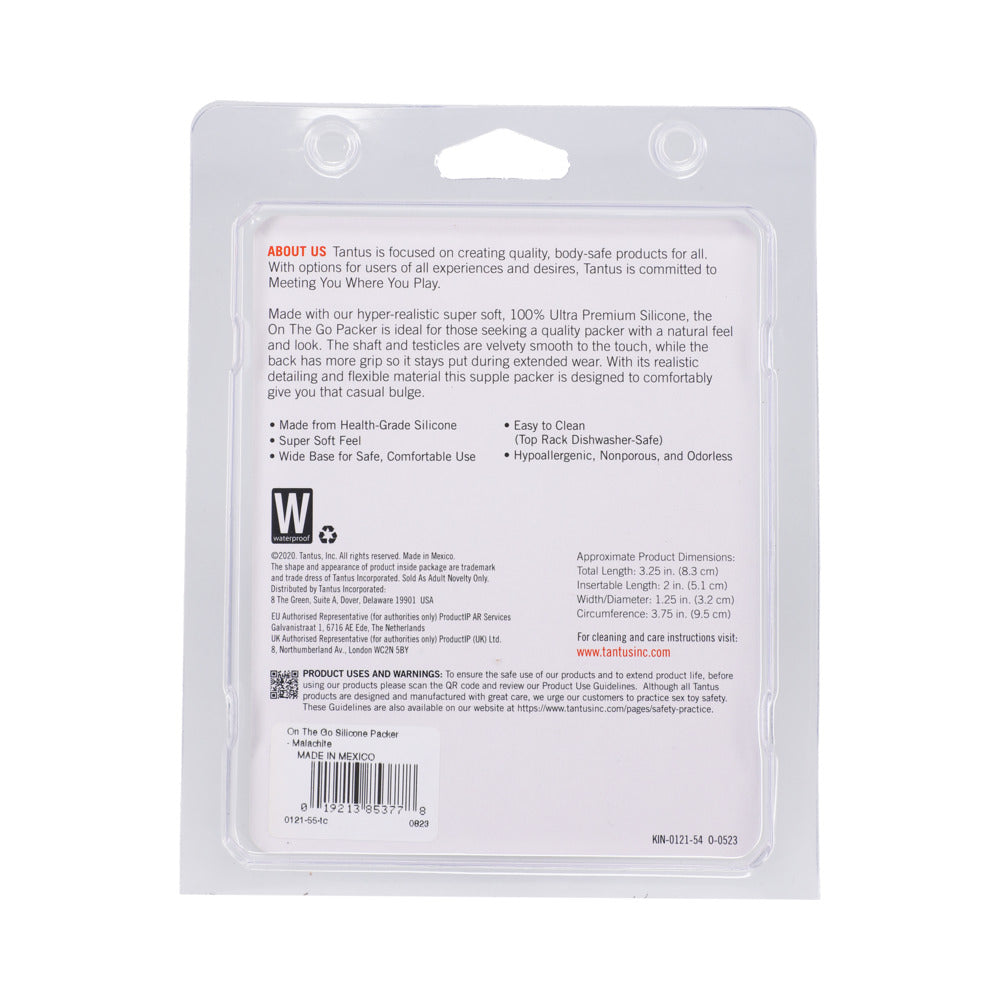 TANTUS ON THE GO SILICONE PACKER SUPER SOFT MALACHITE