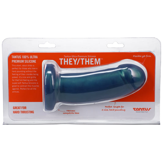TANTUS THEY/THEM 5.5 IN. DILDO SOFT MALACHITE