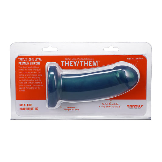 TANTUS - THEY/THEM 5.5 IN. DILDO SOFT MALACHITE