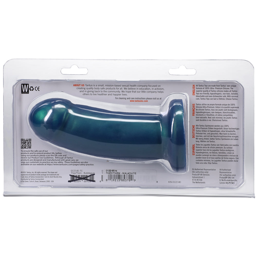 TANTUS THEY/THEM 5.5 IN. DILDO SOFT MALACHITE