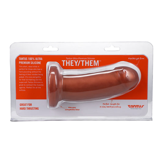 TANTUS - THEY/THEM 5.5 IN. DILDO SOFT COPPER