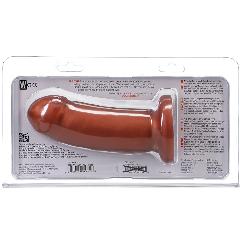 TANTUS THEY/THEM 5.5 IN. DILDO SOFT COPPER