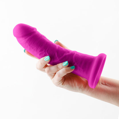 COLOURS DUAL DENSITY GIRTH 7 IN. DILDO PURPLE