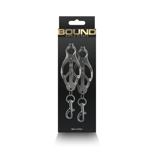 NS NOVELTIES - BOUND NIPPLE CLAMPS C3 GUNMETAL