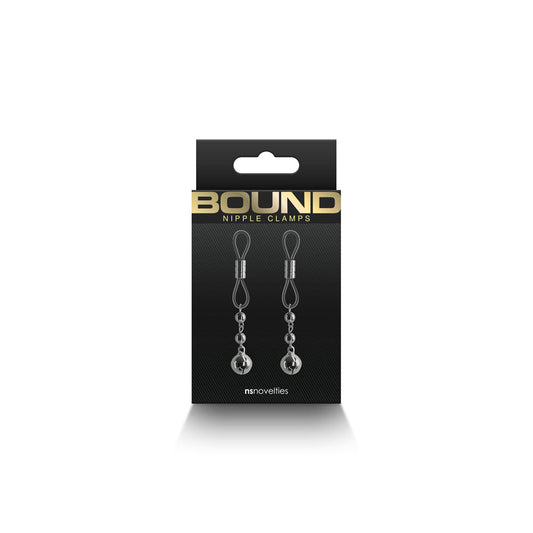 NS NOVELTIES - BOUND NIPPLE CLAMPS D1 GUNMETAL