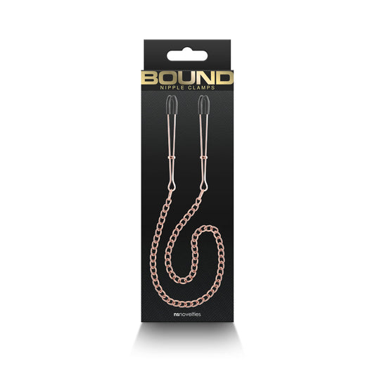 NS NOVELTIES - BOUND NIPPLE CLAMPS DC3 ROSE GOLD