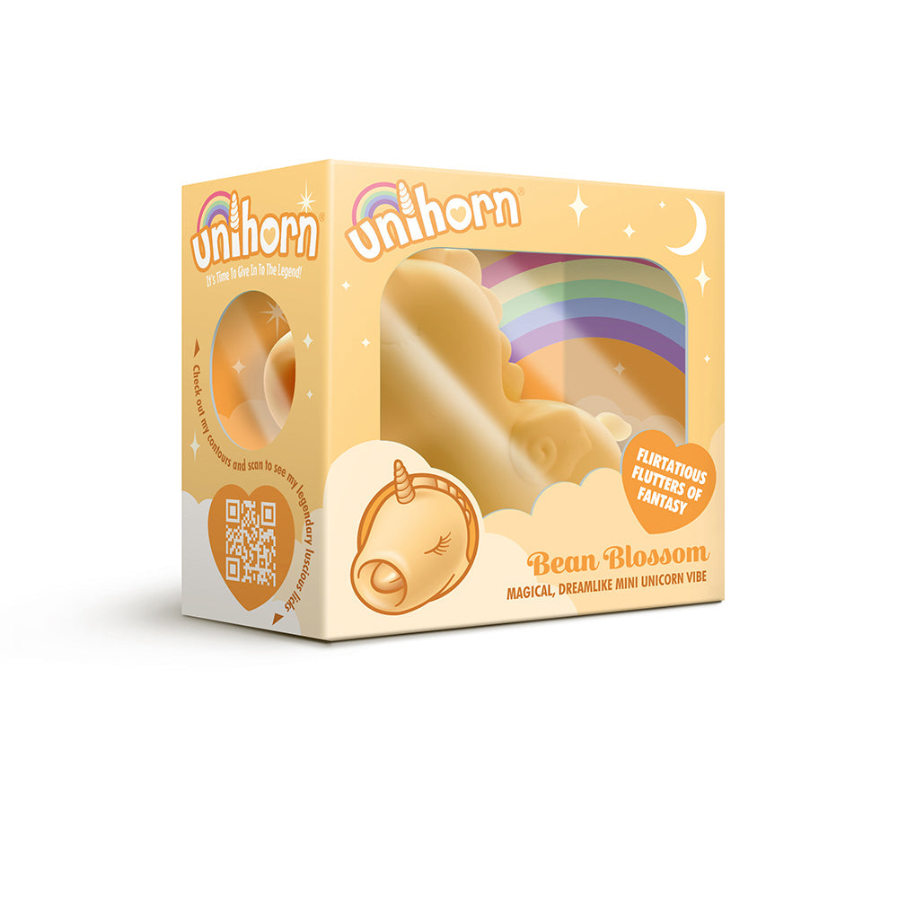 CREATIVE CONCEPTIONS - UNIHORN BEAN BLOSSOM FLICKING VIBRATOR YELLOW