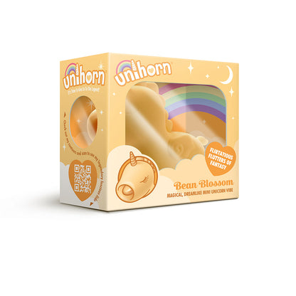 CREATIVE CONCEPTIONS - UNIHORN BEAN BLOSSOM FLICKING VIBRATOR YELLOW