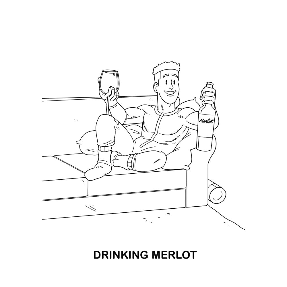 WOOD ROCKET - ADULTS DOING ADULT SHIT COLORING BOOK