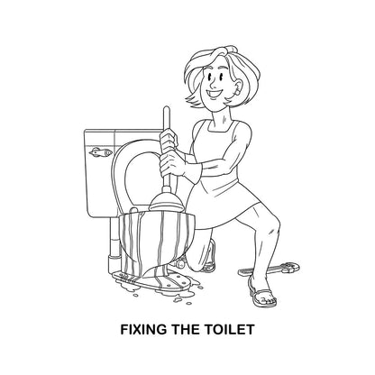 WOOD ROCKET - ADULTS DOING ADULT SHIT COLORING BOOK