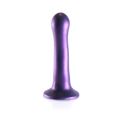 SHOTS - OUCH! ULTRA SOFT SILICONE 7 IN. CURVY G-SPOT DILDO METALLIC PURPLE