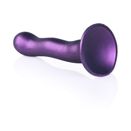 SHOTS - OUCH! ULTRA SOFT SILICONE 7 IN. CURVY G-SPOT DILDO METALLIC PURPLE