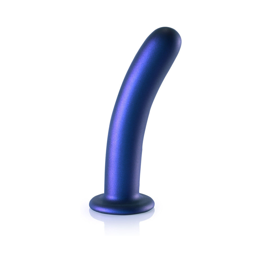SHOTS - OUCH! SMOOTH SILICONE 7 IN. G SPOT DILDO METALLIC