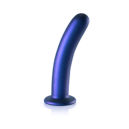 SHOTS - OUCH! SMOOTH SILICONE 7 IN. G SPOT DILDO METALLIC