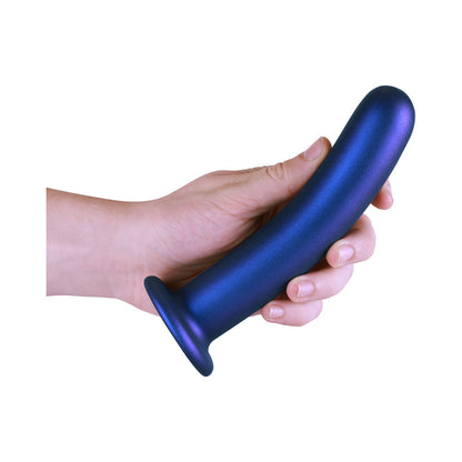 SHOTS - OUCH! SMOOTH SILICONE 7 IN. G SPOT DILDO METALLIC