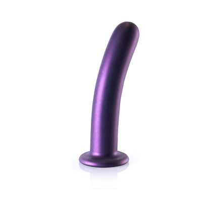 SHOTS - OUCH! SMOOTH SILICONE 7 IN. G SPOT DILDO METALLIC