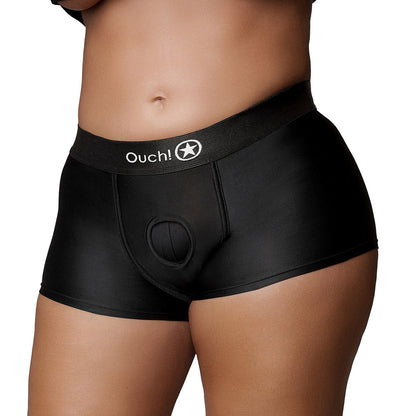 OUCH! VIBRATING STRAP-ON BOXER BLACK XL/2XL