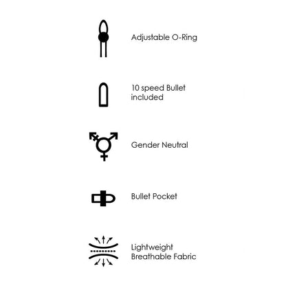 OUCH! VIBRATING STRAP-ON BOXER BLACK XL/2XL