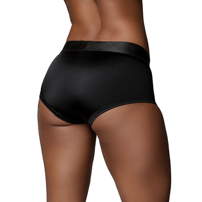 OUCH! VIBRATING STRAP-ON BRIEF BLACK M/L