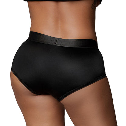 OUCH! VIBRATING STRAP-ON BRIEF BLACK XL/2XL