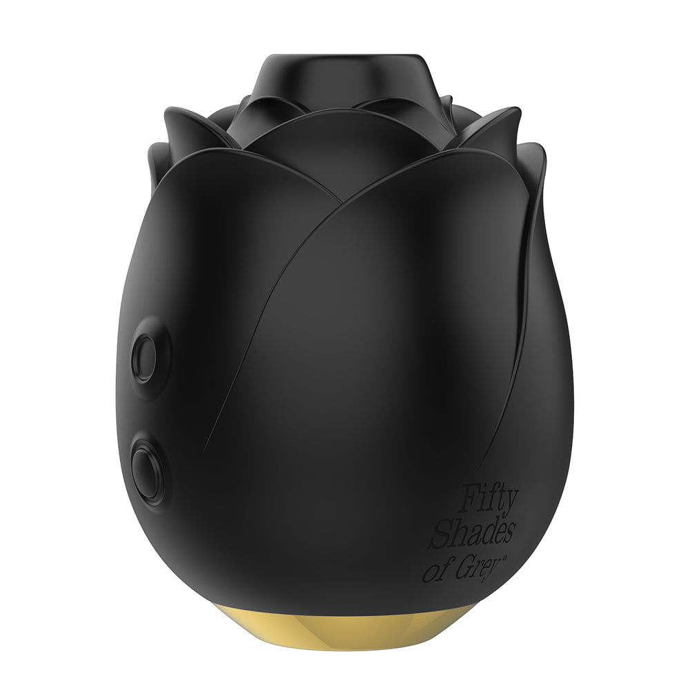 FIFTY SHADES OF GREY HEARTS AND FLOWERS SUCTION ROSE BLACK