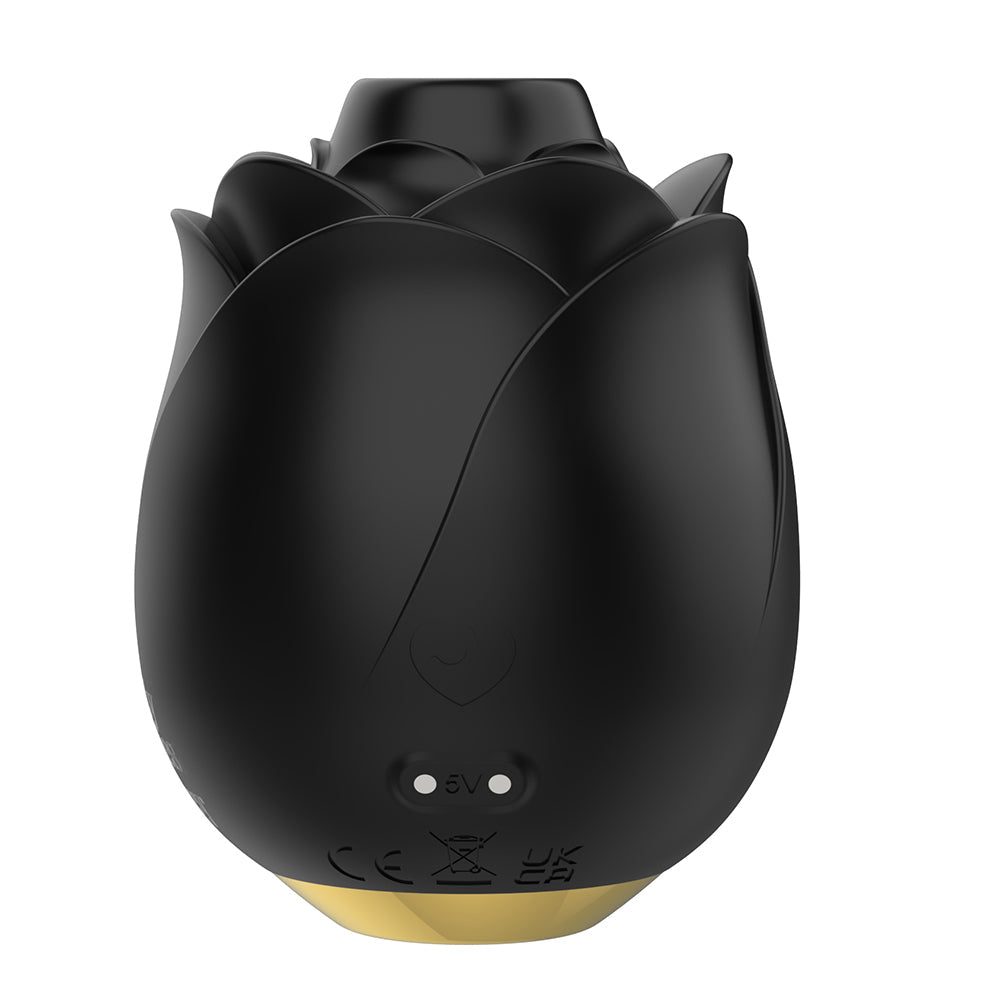 FIFTY SHADES OF GREY HEARTS AND FLOWERS SUCTION ROSE BLACK