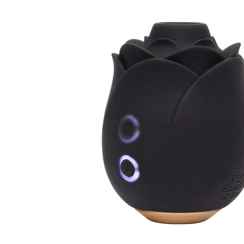 FIFTY SHADES OF GREY HEARTS AND FLOWERS SUCTION ROSE BLACK