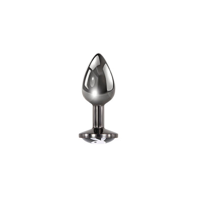 PLAYBOY TUX SMALL METAL ANAL PLUG HEMATITE