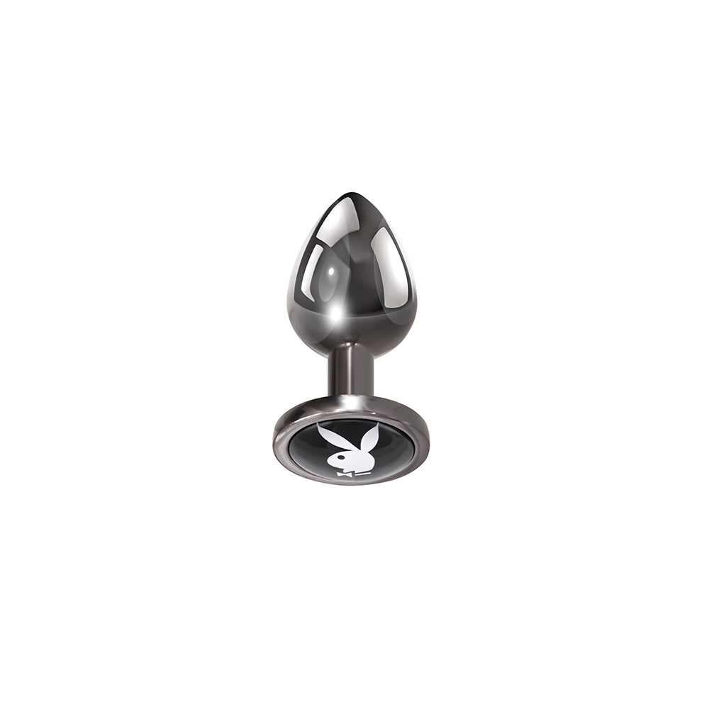 PLAYBOY TUX SMALL METAL ANAL PLUG HEMATITE