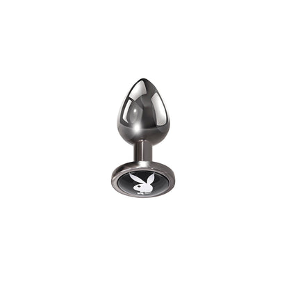 PLAYBOY TUX SMALL METAL ANAL PLUG HEMATITE