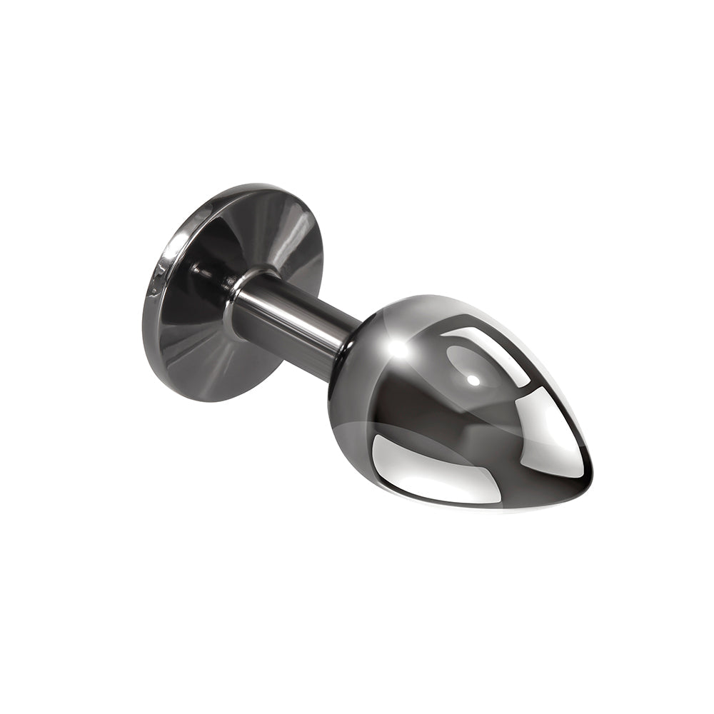 PLAYBOY TUX SMALL METAL ANAL PLUG HEMATITE