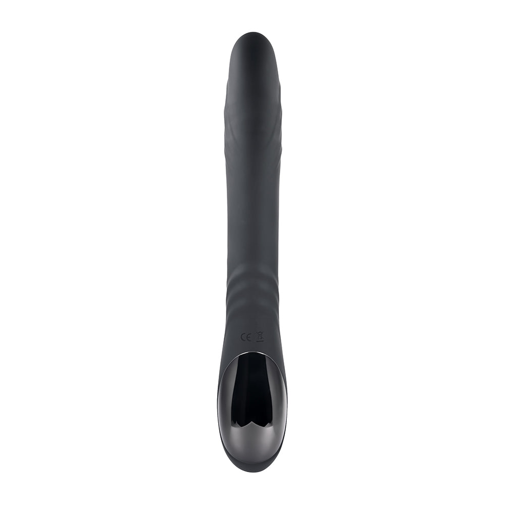 PLAYBOY - RAPID RABBIT RECHARGEABLE SILICONE DUAL STIMULATION VIBRATOR BLACK
