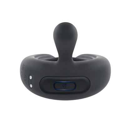 PLAYBOY TRIPLE PLAY VIBRATING COCKRING WITH STIMULATOR BLACK