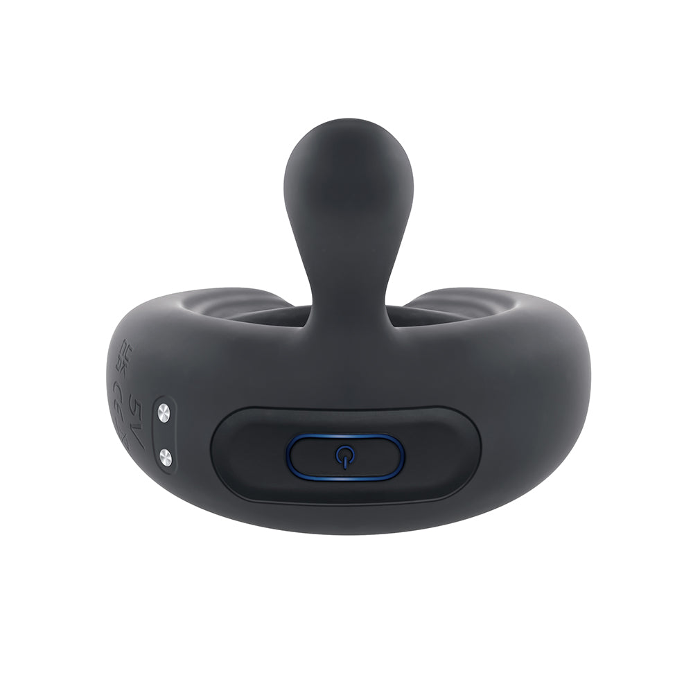 PLAYBOY - TRIPLE PLAY VIBRATING COCKRING WITH STIMULATOR BLACK