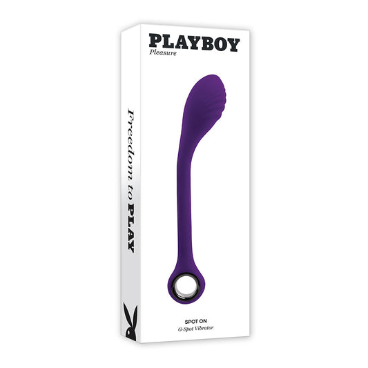 PLAYBOY SPOT ON RECHARGEABLE POSABLE SILICONE G-SPOT VIBRATOR ACAI